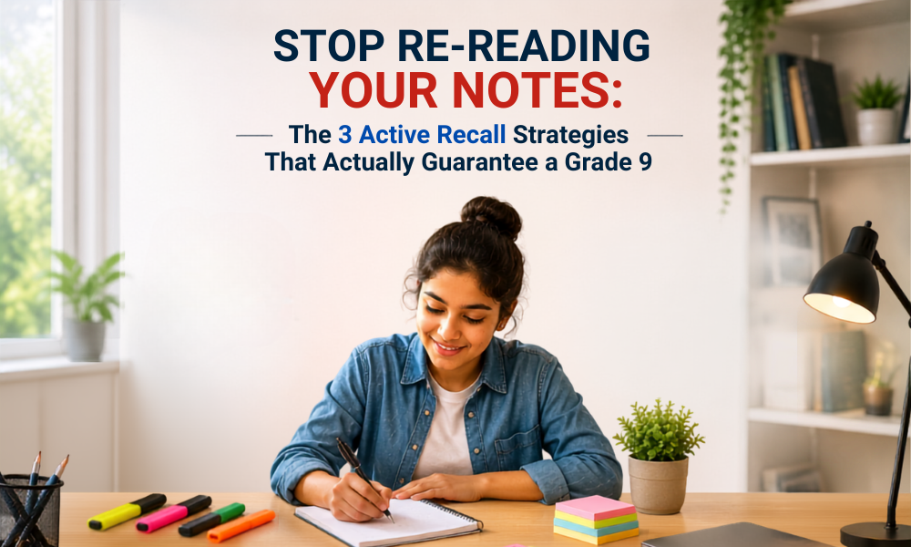 Stop Re-Reading Your Notes: The 3 Active Recall Strategies That Actually Guarantee a Grade 9